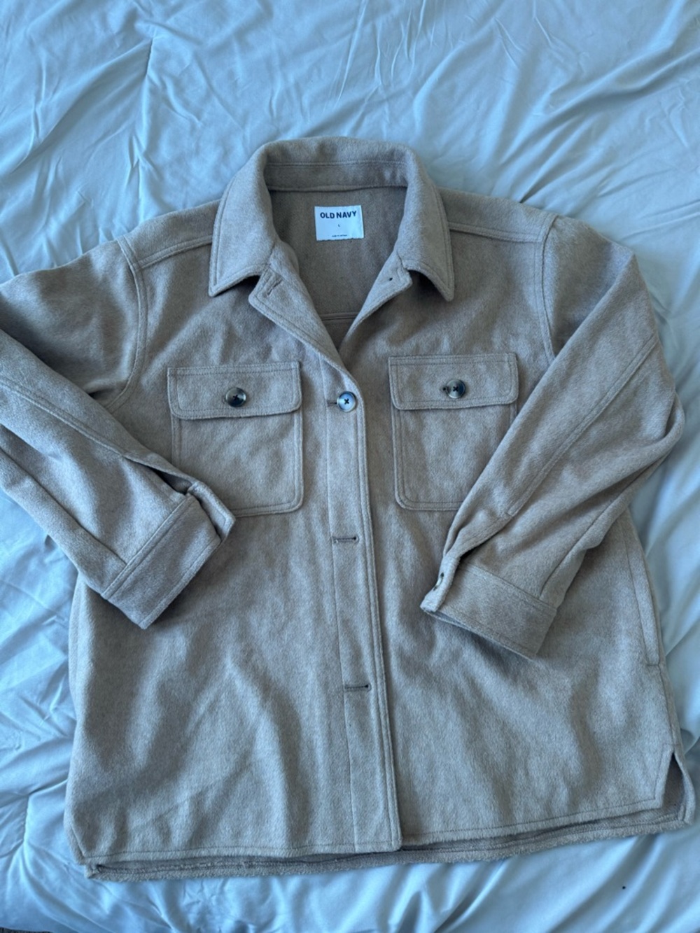 Old Navy Beige Utility Shacket Jacket